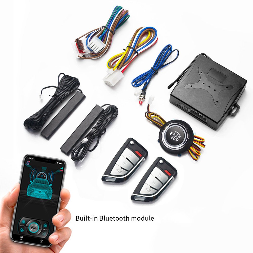 Hot Sales Mobilephone Remote Control Universal 12V Car Engine Start One Button Start Stop Autostart PKE Keyless Entry System